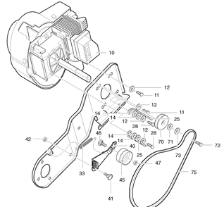 Engine Assembly Diagram and Parts List for 620301X61NC 2004 Briggs and Stratton Snow Blower